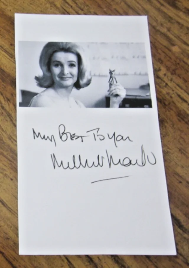 Millicent Martin — Millicent Martin Actress Autographed 3.25X5.75 Photo "Frasier" Gertrude Moon