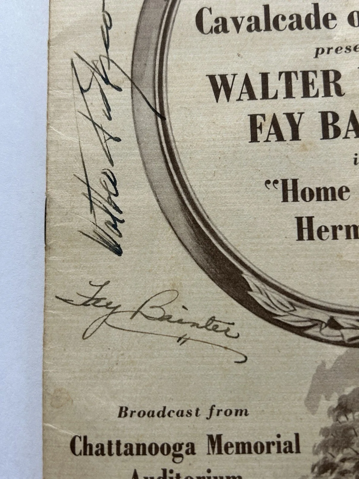 1948 Walter Pidgeon Fay Bainter Signed Program Autograph Chattanooga TN RARE, image 5