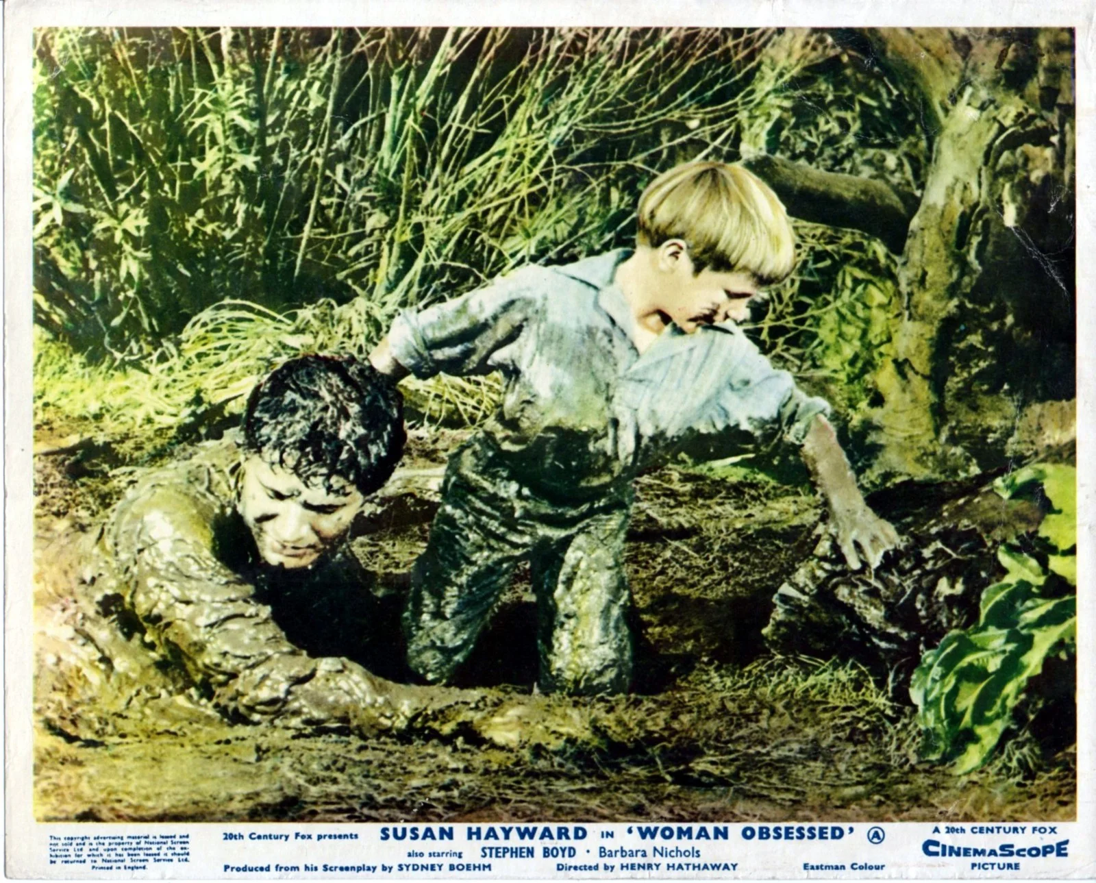 WOMAN OBSESSED 1959 Susan Hayward, Stephen Boyd 7 UK 10x8 LOBBY CARDS, изображение 2