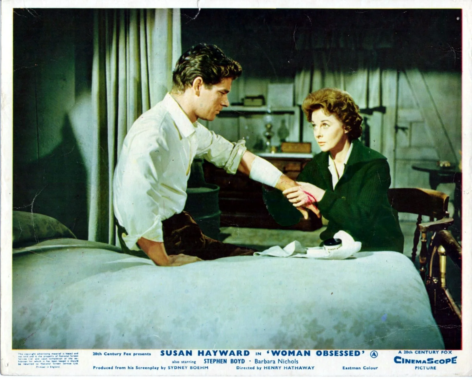 WOMAN OBSESSED 1959 Susan Hayward, Stephen Boyd 7 UK 10x8 LOBBY CARDS, изображение 4