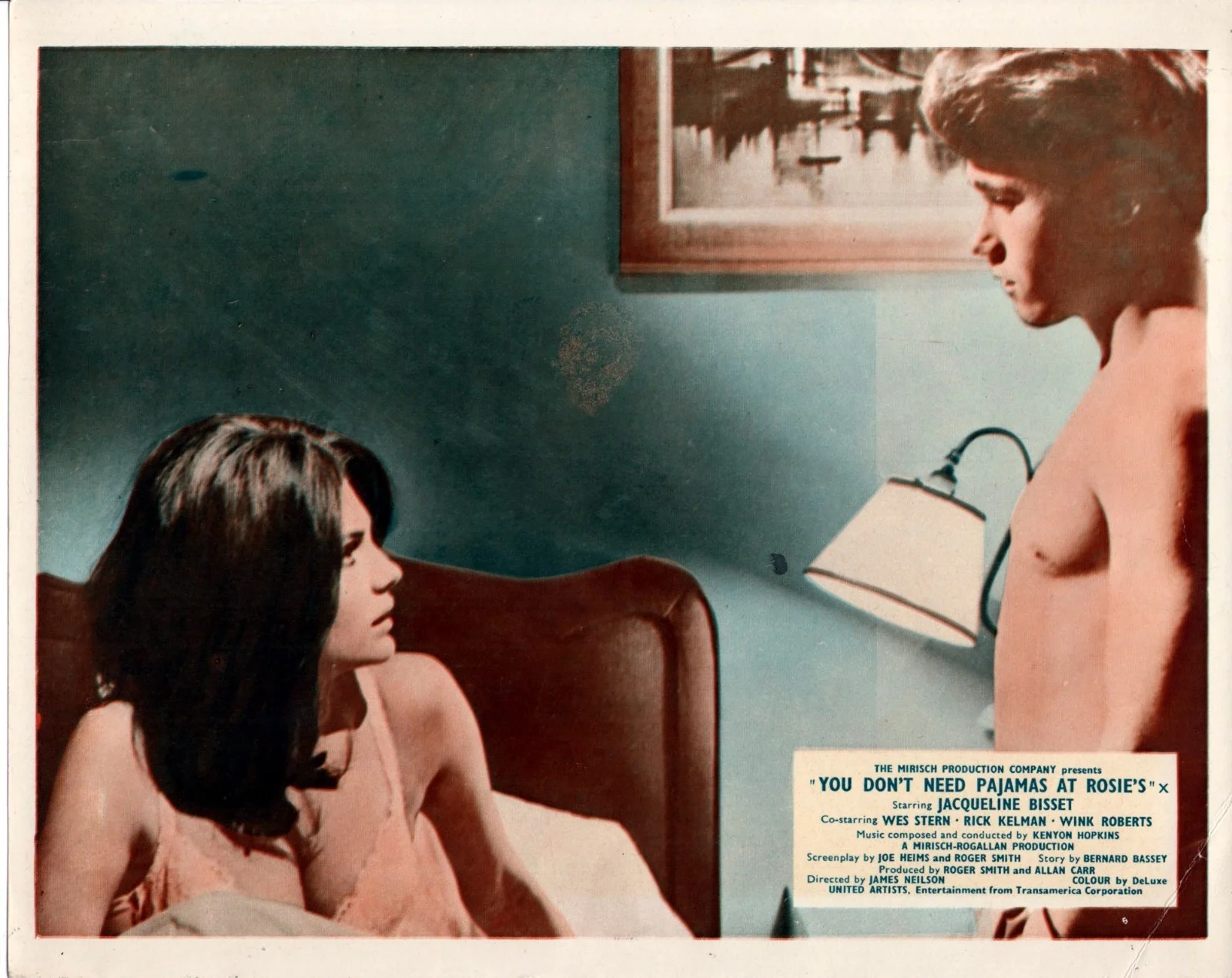 YOU DON’T NEED PAJAMAS AT ROSIE’S 1969 Jacqueline Bisset 7 UK 10x8 LOBBY CARDS, изображение 4