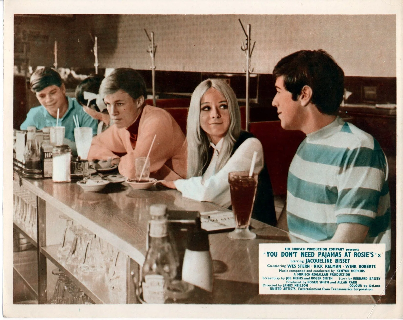 YOU DON’T NEED PAJAMAS AT ROSIE’S 1969 Jacqueline Bisset 7 UK 10x8 LOBBY CARDS, изображение 5