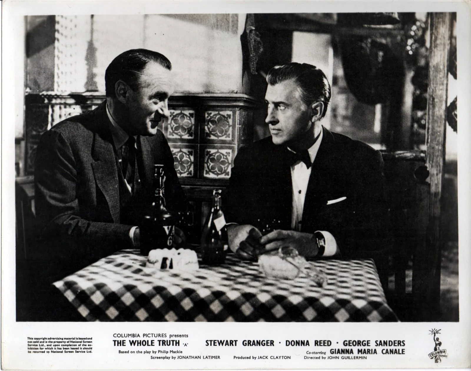 WHOLE TRUTH 1958 Stewart Granger, Donna Reed, George Sanders 6 10x8 LOBBY CARDS, изображение 5
