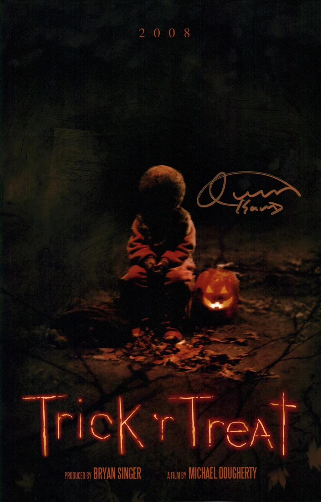 Quinn Lord — Quinn Lord Trick 'r Treat 11x17 Signed Photo Poster JSA Certified Autograph