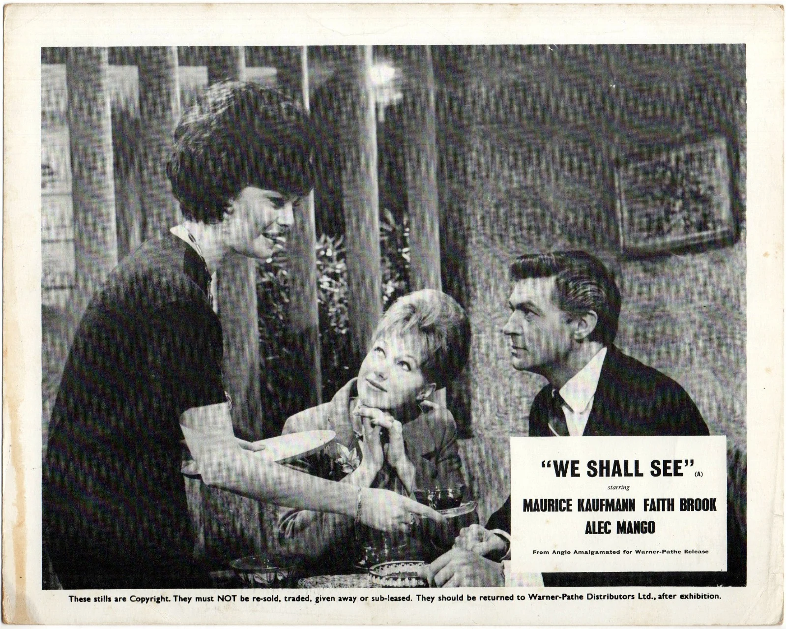 WE SHALL SEE 1964 Maurice Kaufmann, Faith Brook, Alec Mango 7 10x8 LOBBY CARDS, изображение 3