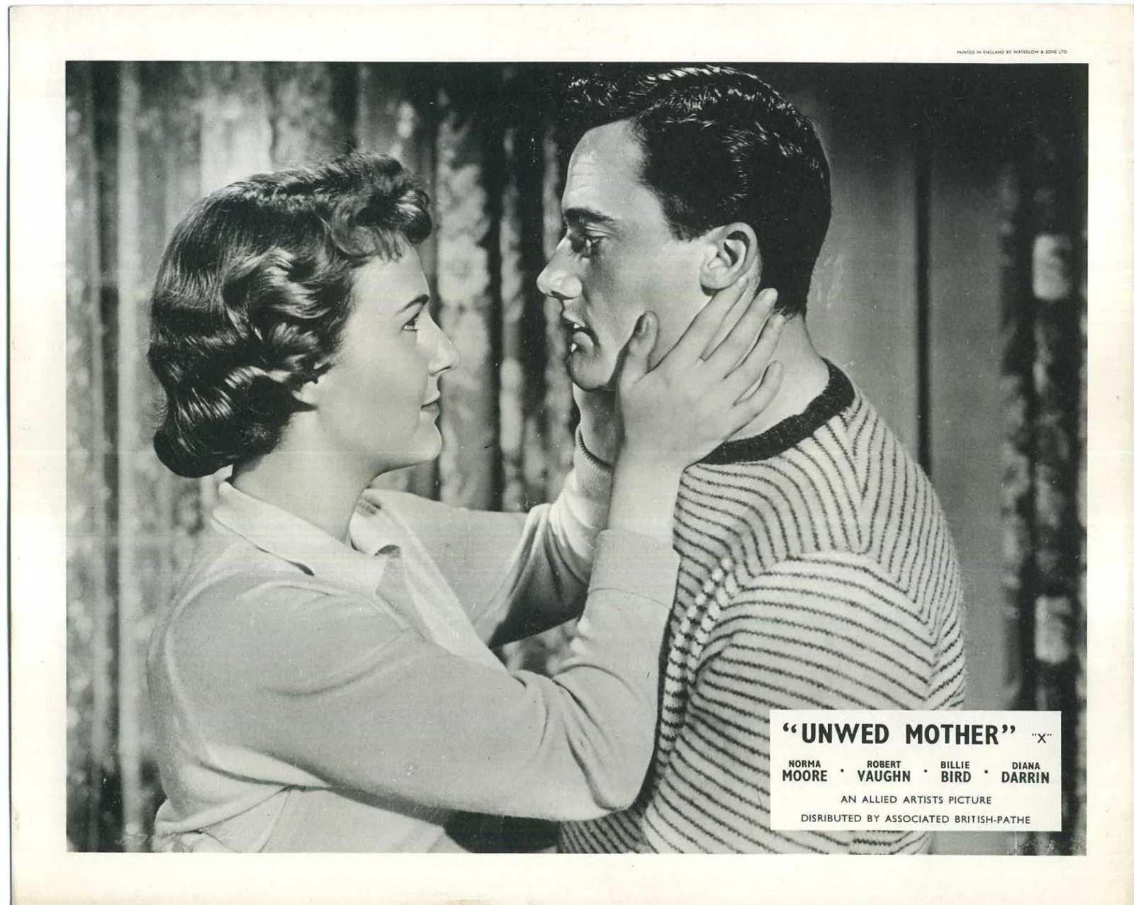 UNWED MOTHER 1958 Norma Moore, Robert Vaughn 5 10x8 LOBBY CARDS, image 3