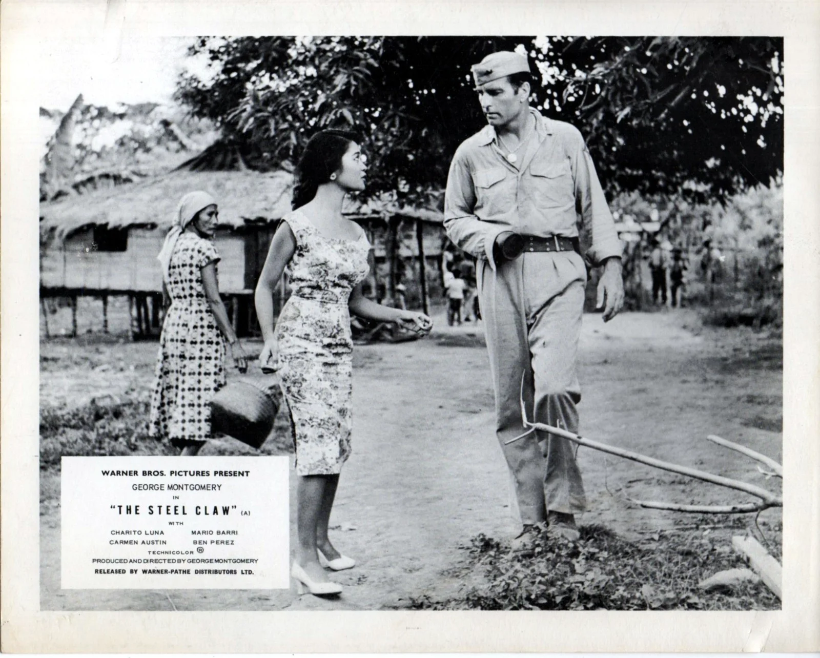 STEEL CLAW 1961 George Montgomery, Charito Luna 5 UK 10x8 LOBBY CARDS, изображение 2