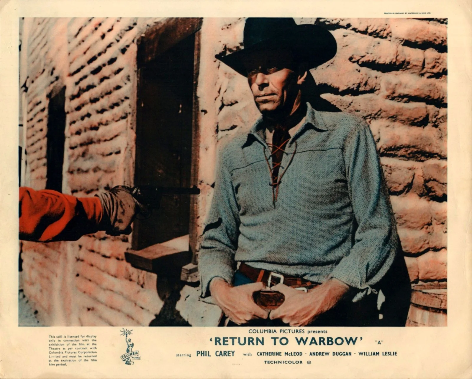 RETURN TO WARBOW 1958 Philip Carey, Andrew Duggan 7 UK 10x8 LOBBY CARDS, изображение 3