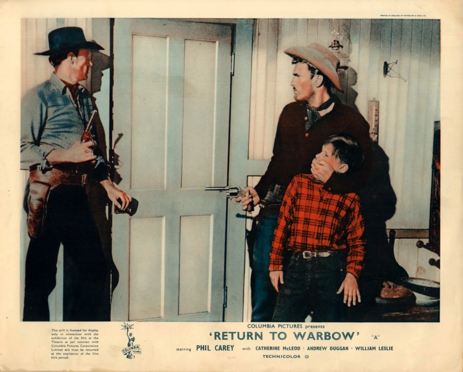 RETURN TO WARBOW 1958 Philip Carey, Andrew Duggan 7 UK 10x8 LOBBY CARDS, изображение 4