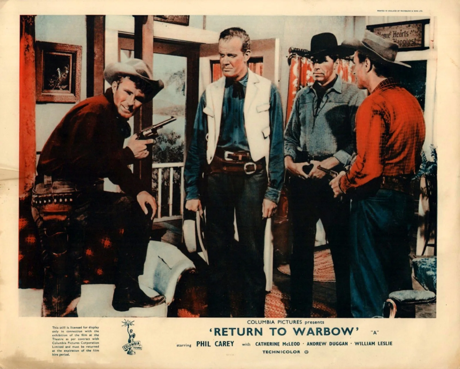 RETURN TO WARBOW 1958 Philip Carey, Andrew Duggan 7 UK 10x8 LOBBY CARDS, изображение 5