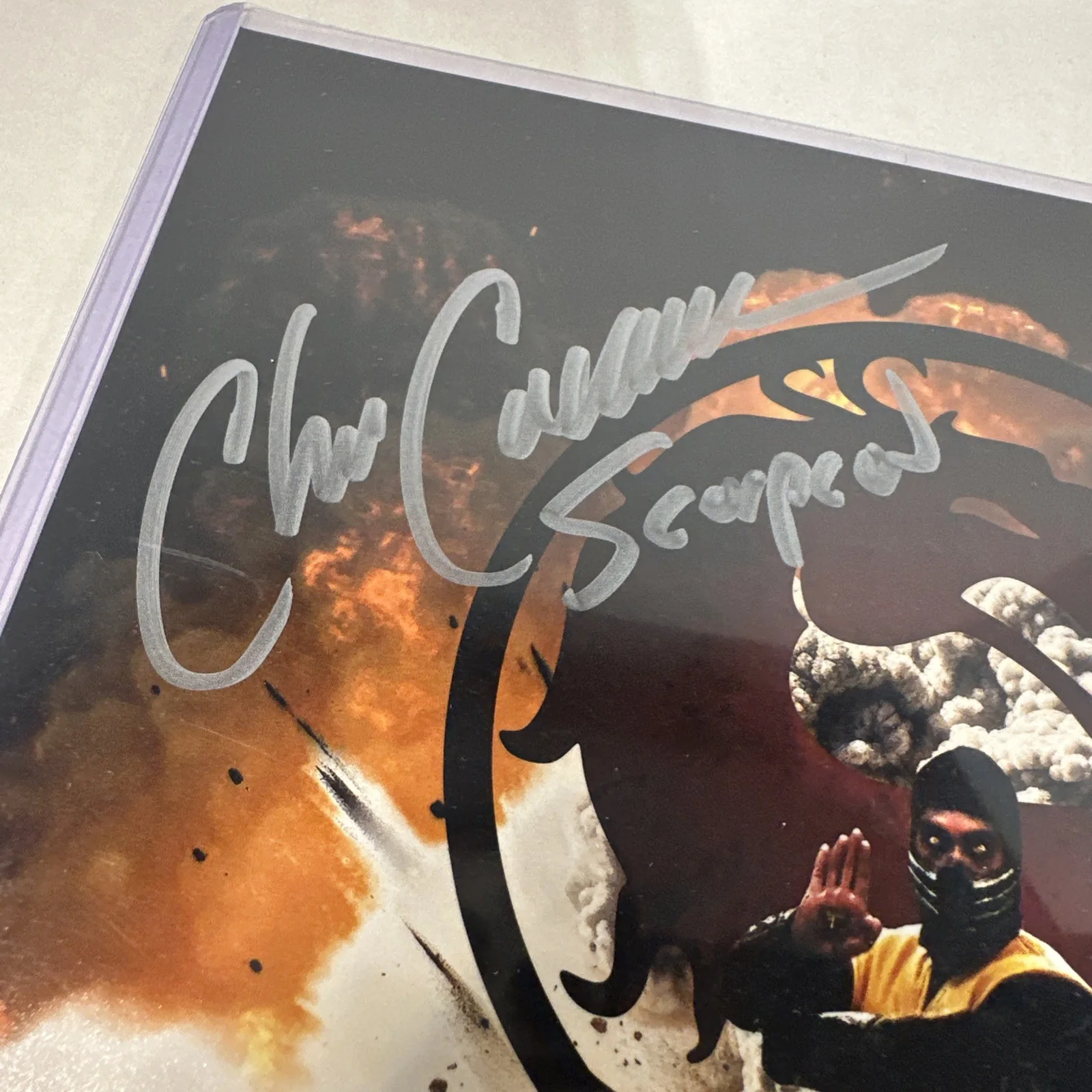 Chris Casamassa — CHRIS CASAMASSA SCORPION #249/250 MORTAL KOMBAT SIGNED 8"X10" PHOTO BAM BOX AUTO, image 2
