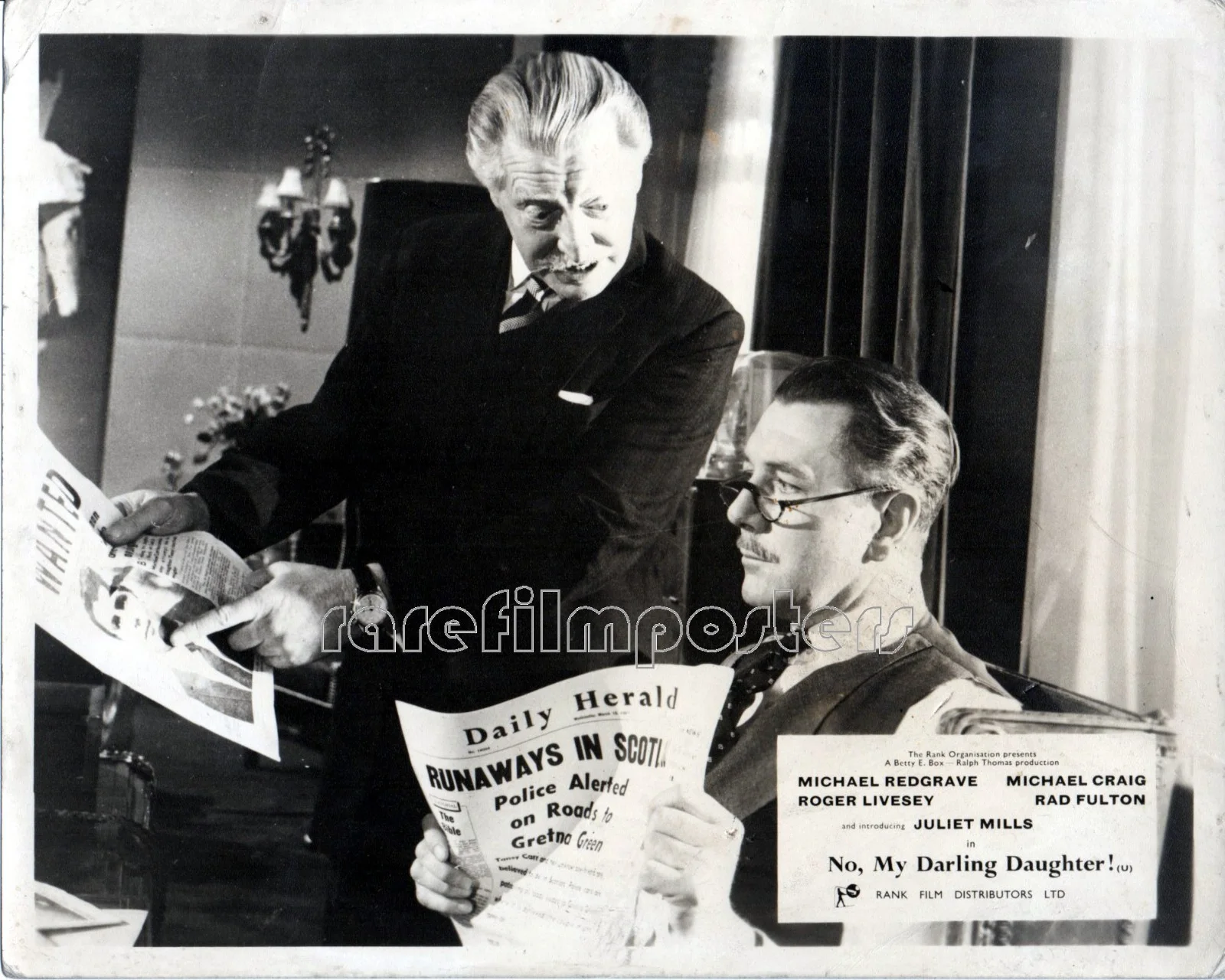 NO, MY DARLING DAUGHTER 1961 Michael Craig, Juliet Mills 6 UK 10x8 LOBBY CARDS, изображение 2