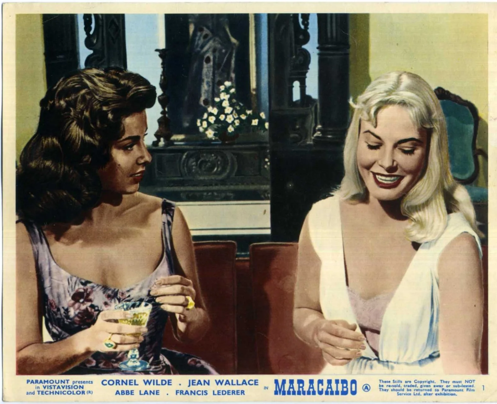 MARACAIBO 1958 Cornel Wilde, Jean Wallace, Abbe Lane 7 UK 10x8 LOBBY CARDS, image 2