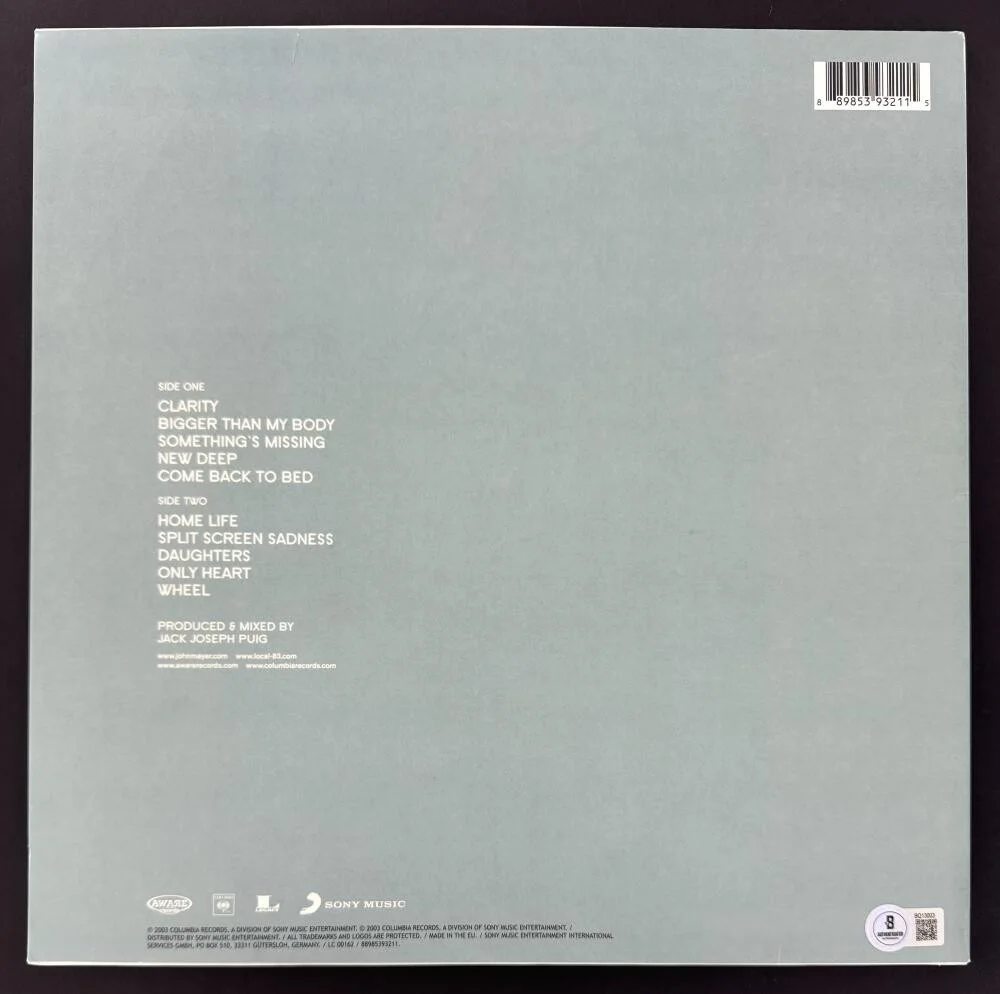 John Mayer — John Mayer Signed Autograph Album Vinyl Record LP - Heavier Things Beckett COA, изображение 2