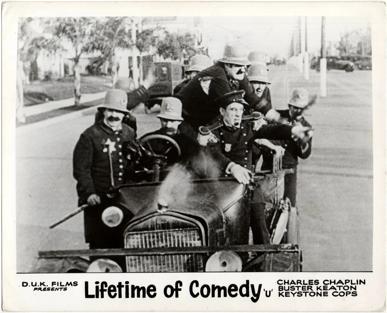 LIFETIME OF COMEDY 1960 Charlie Chaplin, Harold Lloyd, Billy Bevan 4 LOBBY CARDS, image 2