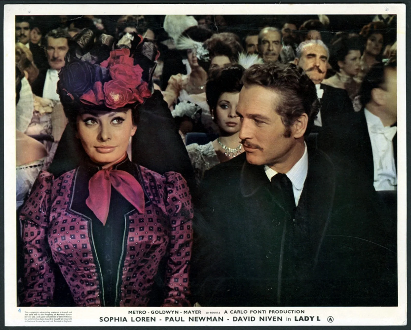 LADY L 1965 Sophia Loren, Paul Newman, David Niven 3 UK 10x8 LOBBY CARDS, изображение 2