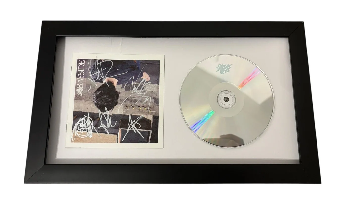 BAYSIDE SIGNED AUTOGRAPH x4 SELF TITLED FRAMED MATTED CD ANTHONY +3 JSA CERT COA, image 3