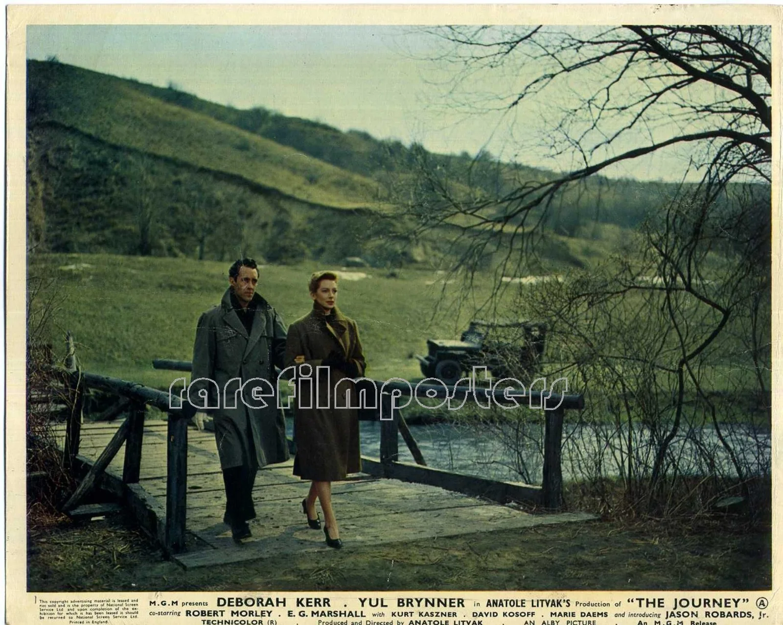 JOURNEY 1959 Yul Brynner Deborah Kerr, E.G. Marshall 5 10x8 LOBBY CARDS, изображение 3