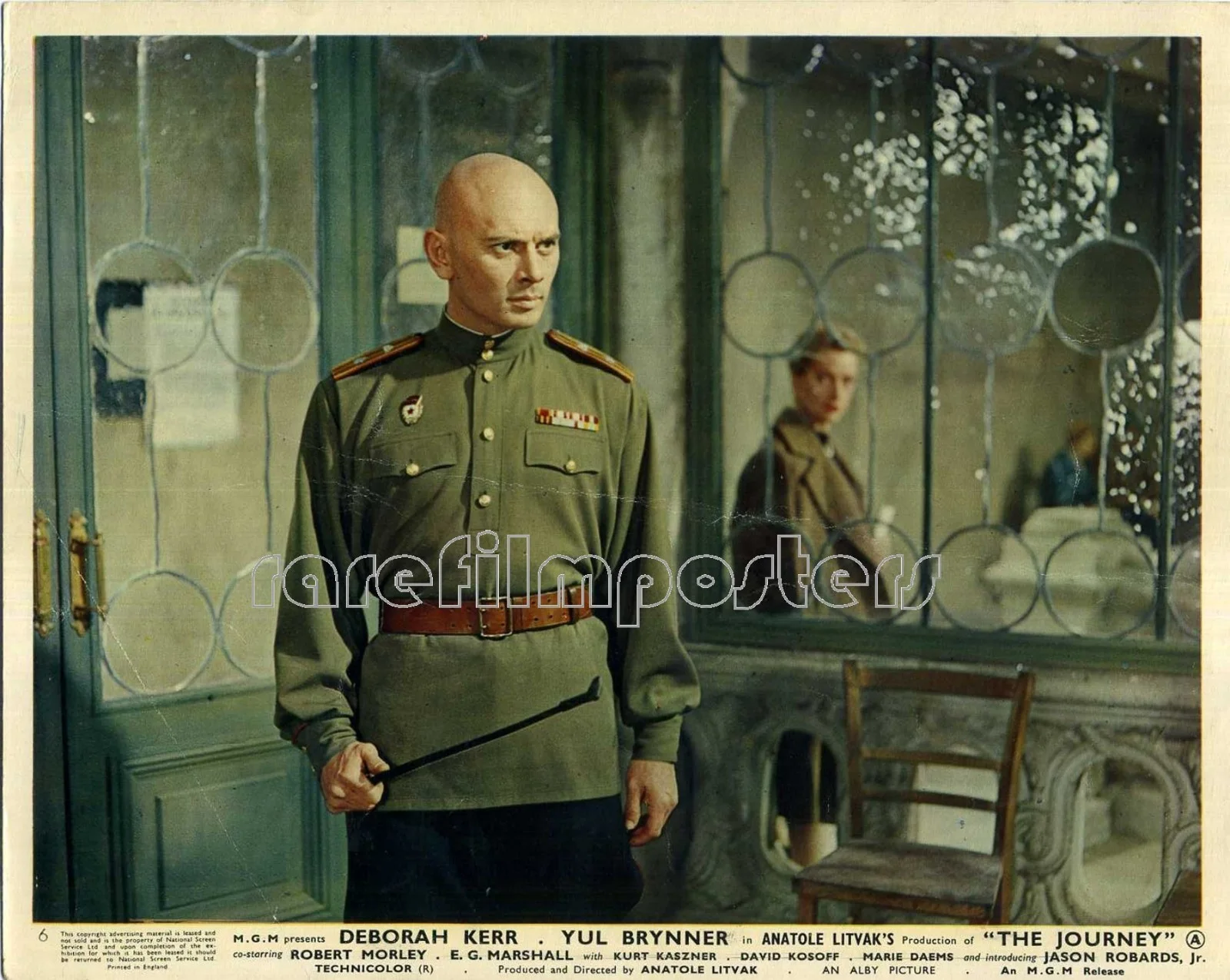 JOURNEY 1959 Yul Brynner Deborah Kerr, E.G. Marshall 5 10x8 LOBBY CARDS, изображение 4