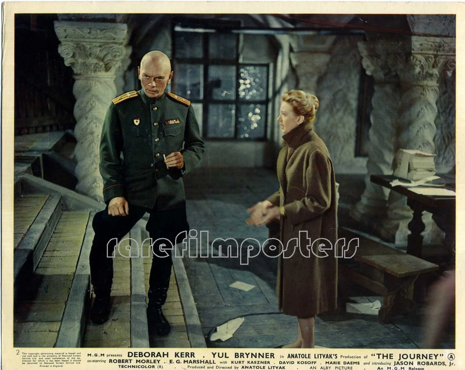 JOURNEY 1959 Yul Brynner Deborah Kerr, E.G. Marshall 5 10x8 LOBBY CARDS, изображение 5