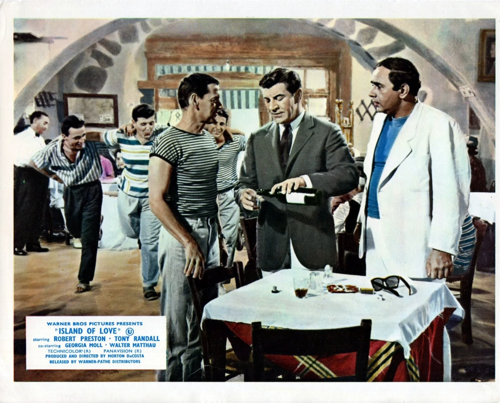 ISLAND OF LOVE 1963 Robert Preston, Tony Randall, Giorgia Moll UK 10x8 LOBBY SET, изображение 3