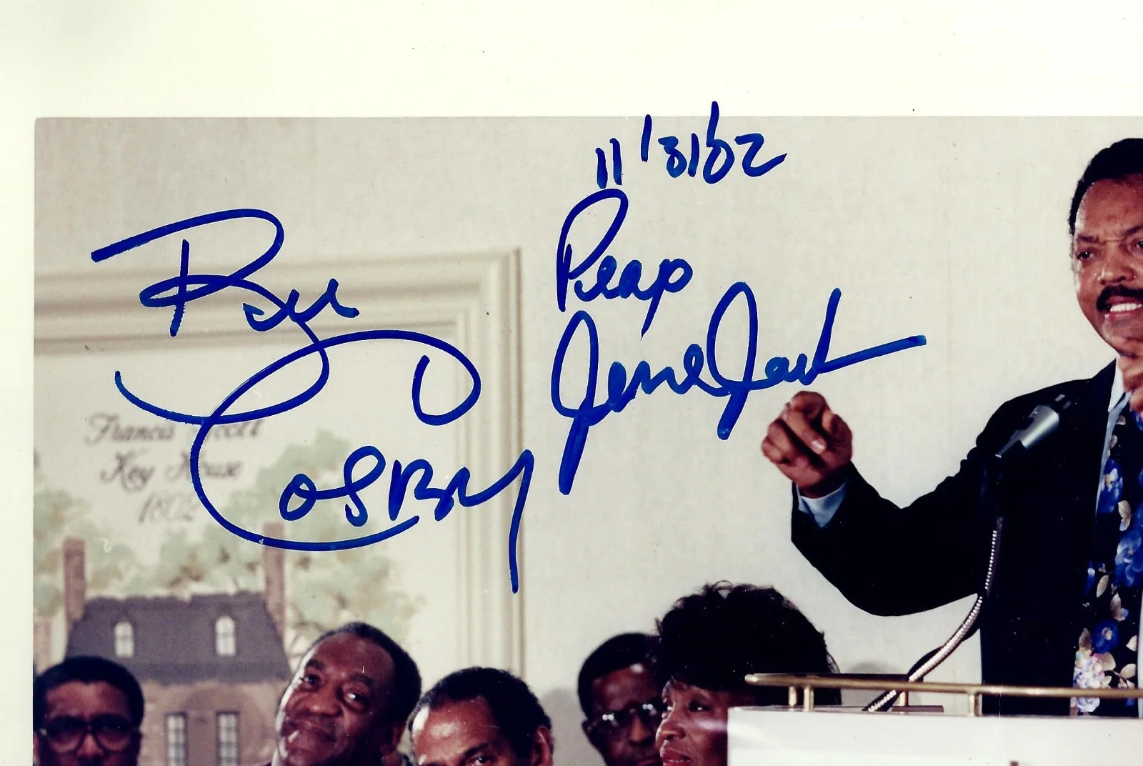 bill cosby, jesse jackson — Bill Cosby & Rev Jesse Jackson signed dual 8x10 photo in person - Rare Vintage, изображение 2