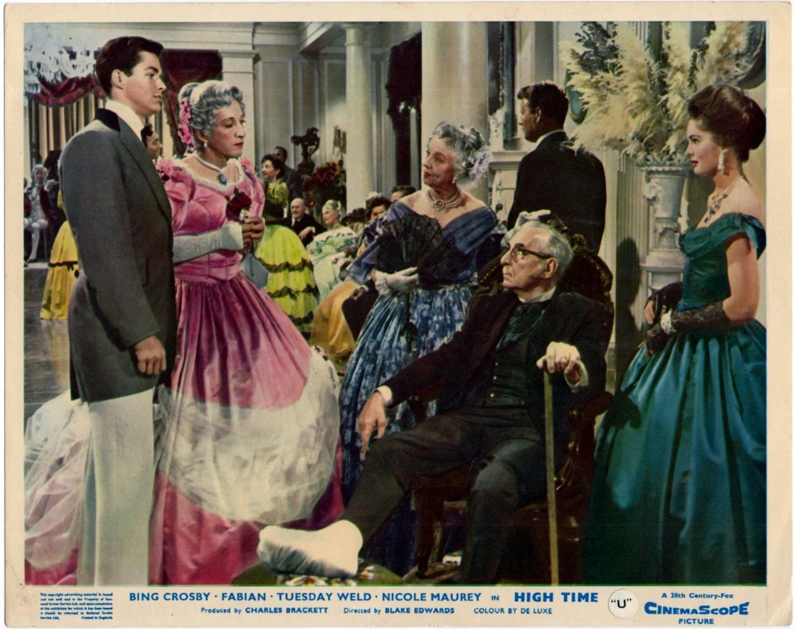 HIGH TIME 1960 Tuesday Weld, Bing Crosby, Fabian 5 UK 10x8 LOBBY CARDS, image 3