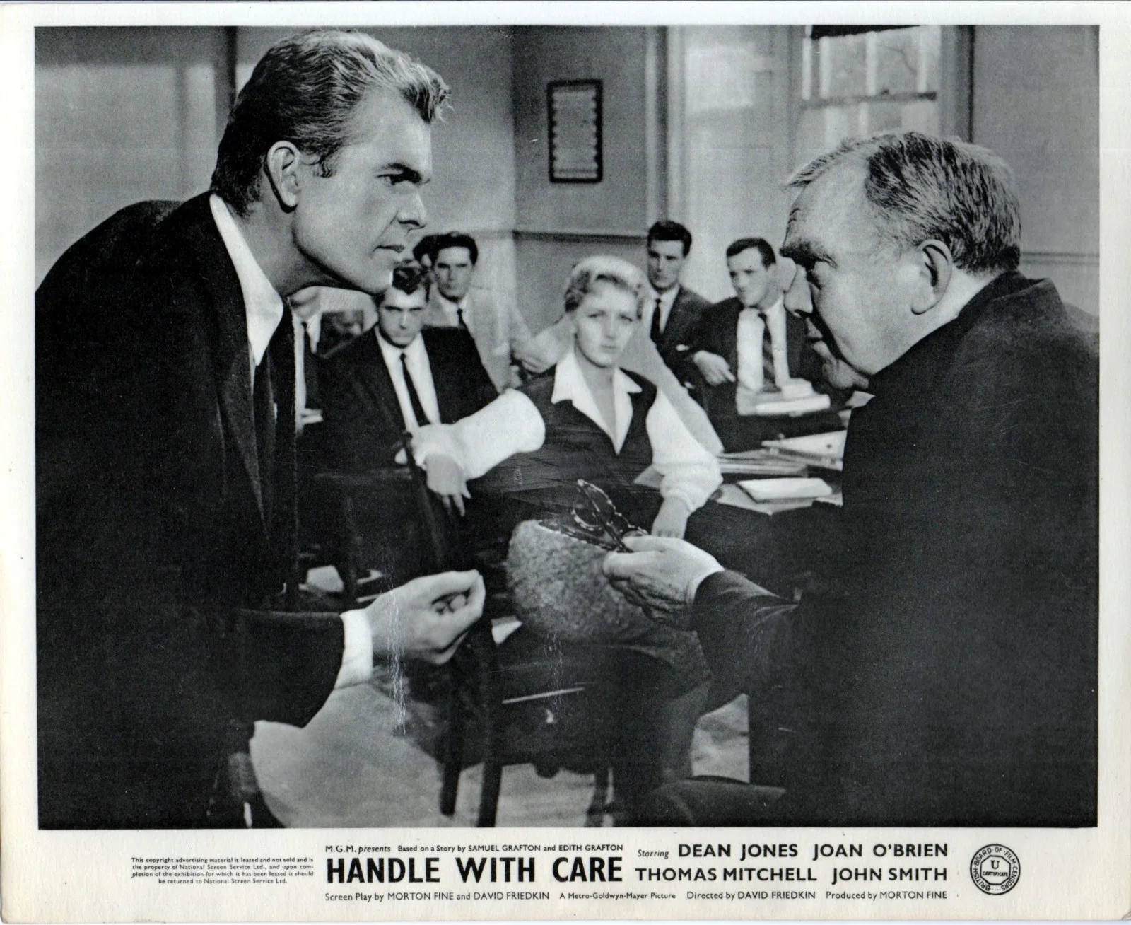 HANDLE WITH CARE 1958 Thomas Mitchell, Dean Jones Walter Abel 4 10x8 LOBBY CARDS, image 2