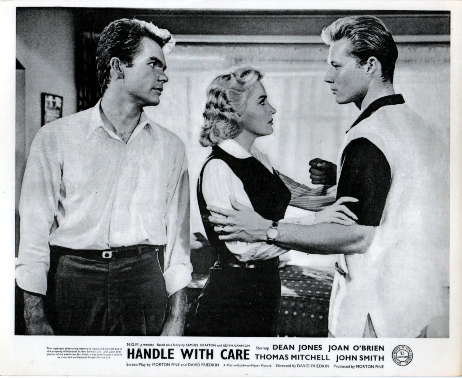 HANDLE WITH CARE 1958 Thomas Mitchell, Dean Jones Walter Abel 4 10x8 LOBBY CARDS, image 3