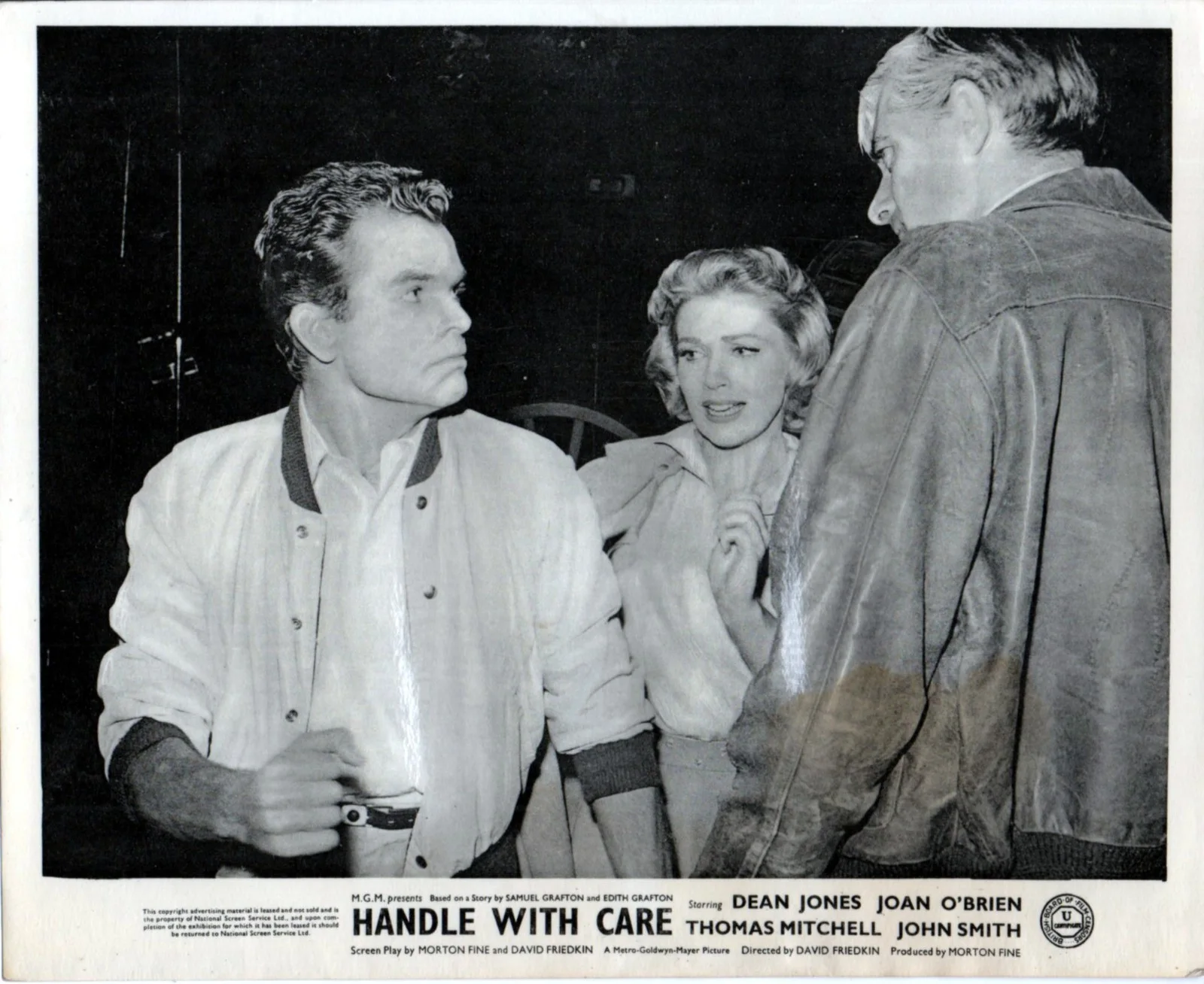 HANDLE WITH CARE 1958 Thomas Mitchell, Dean Jones Walter Abel 4 10x8 LOBBY CARDS, image 4