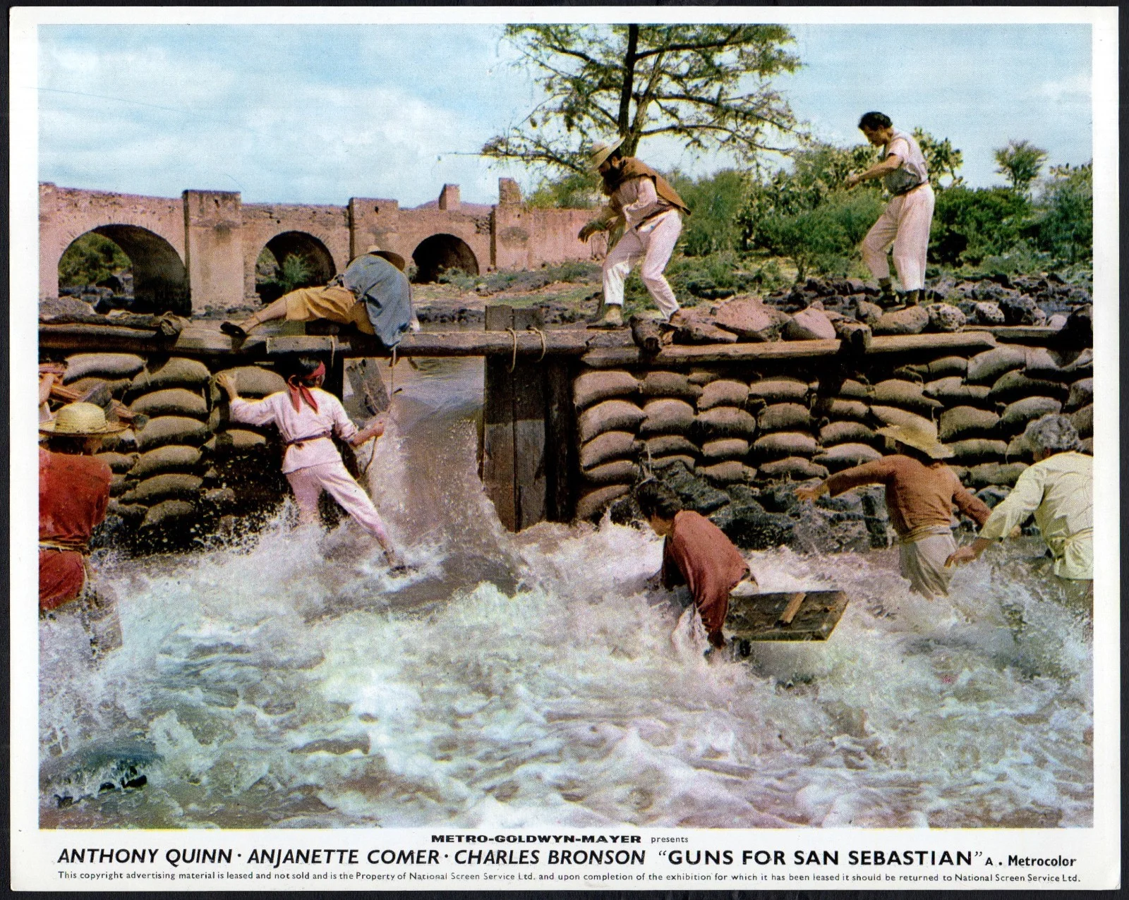 GUNS FOR SAN SEBASTIAN 1968 Anthony Quinn, Anjanette Comer 10x8 LOBBY SET, image 5