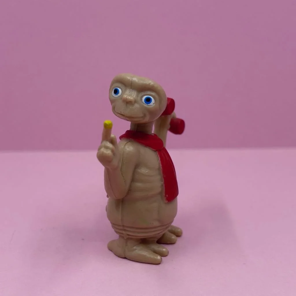 Vintage E.T Extra Terrestrial Movie Alien PVC Phone Home Toy Figure 2" 1980s, изображение 2