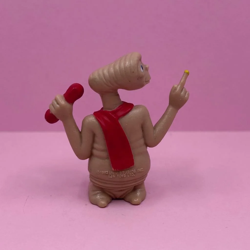 Vintage E.T Extra Terrestrial Movie Alien PVC Phone Home Toy Figure 2" 1980s, изображение 3