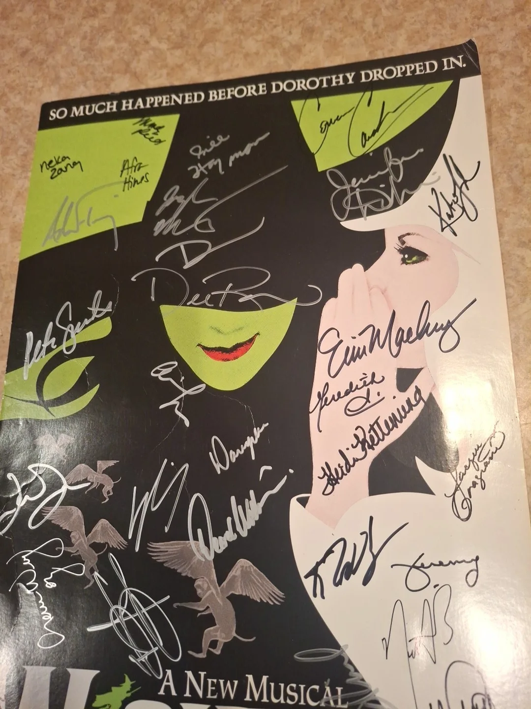 Entire Cast — SIGNED Wicked Poster Chicago Cast Oriental Theatre, Chicago, image 2