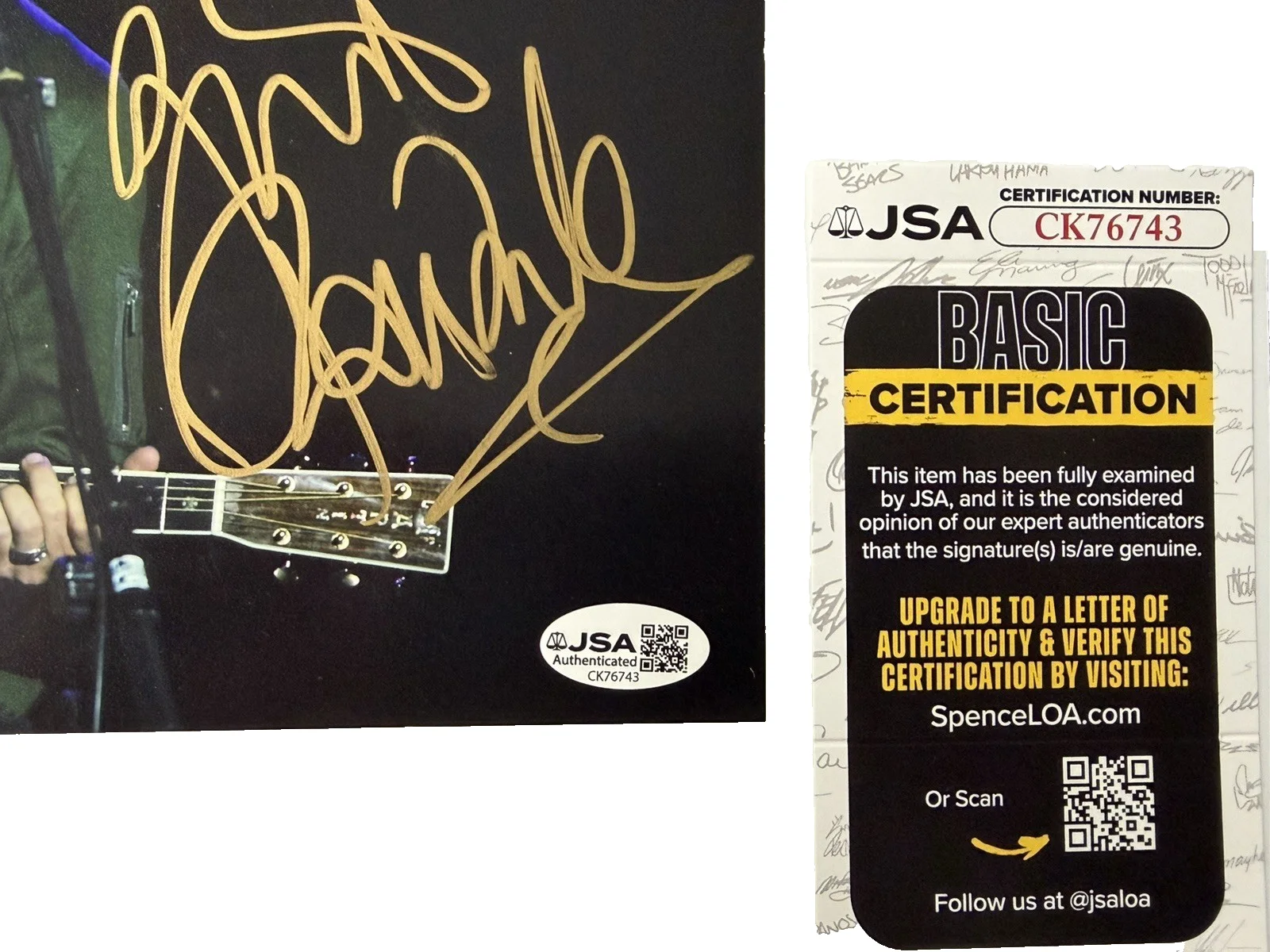 Gavin Rossdale — Gavin Rossdale Signed 8x10 Photo BUSH Autographed JSA COA CK76743 90's Music, image 4