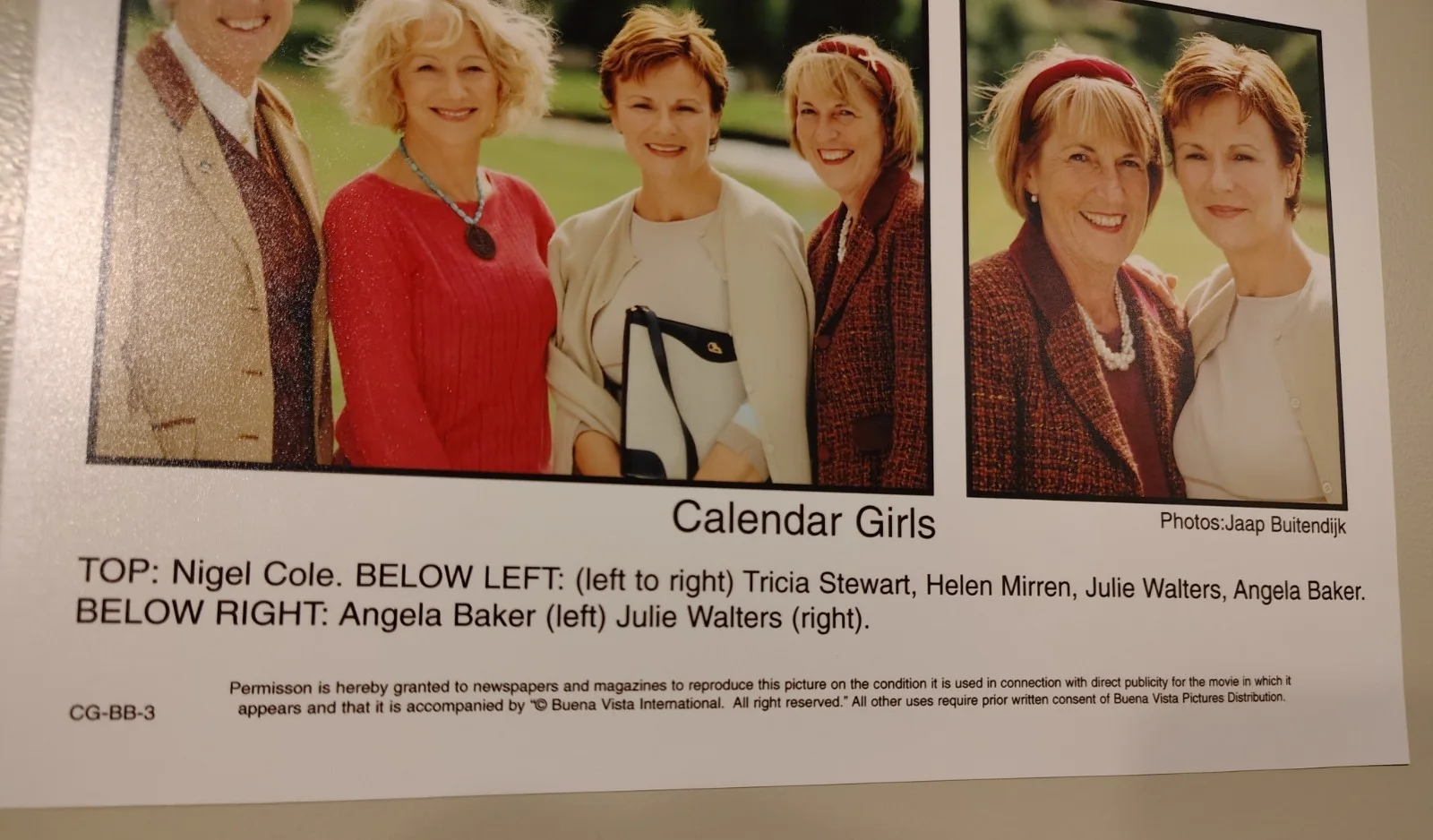 Nigel Cole — 🌟Signed🌟 Nigel Cole CALENDAR GIRLS 2003 Press Photo Helen Mirren Julie Walters, изображение 3