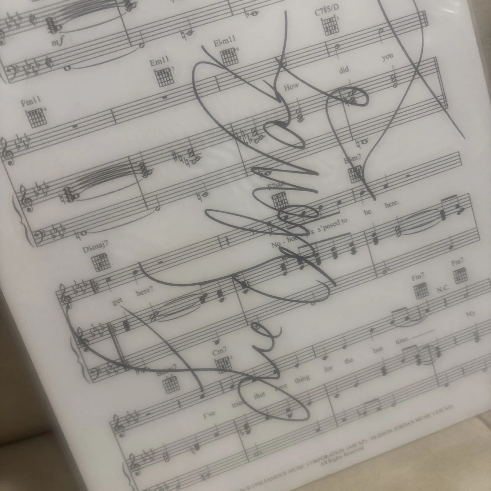 Deborah Cox — Deborah Cox Signed Autographed Nobody's Supposed to Be Here Sheet Music w/COA, изображение 2