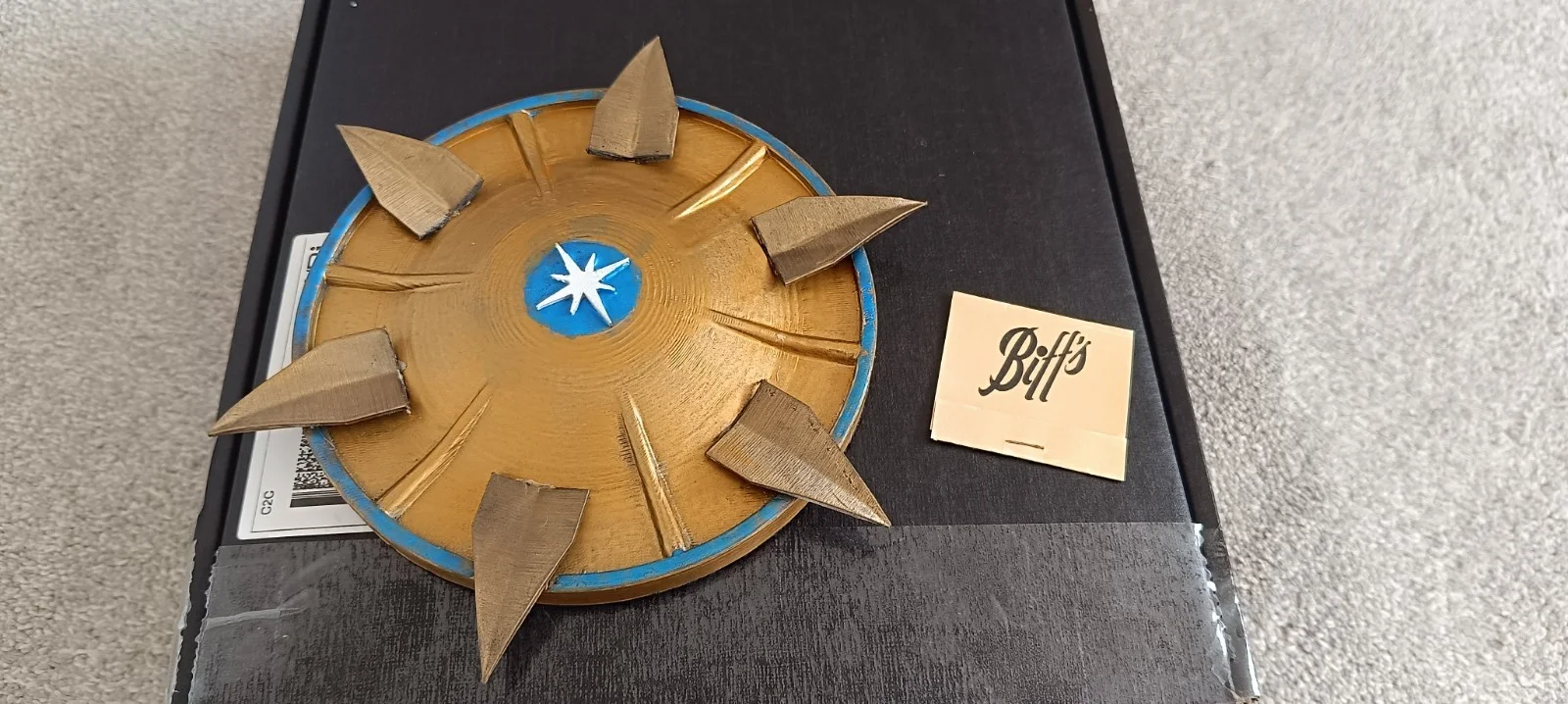 Back to the Future Part II – Biff’s Auto Detailing Matchbook Ashtray Holder Prop, изображение 2