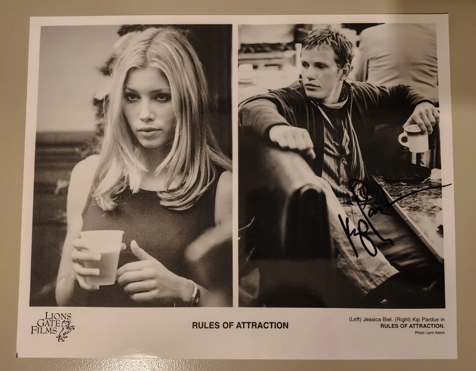 Kip Pardue — RULES OF ATTRACTION movie 🌟Signed🌟 Press Photo Jessica Biel & KIP PARDUE 8x10