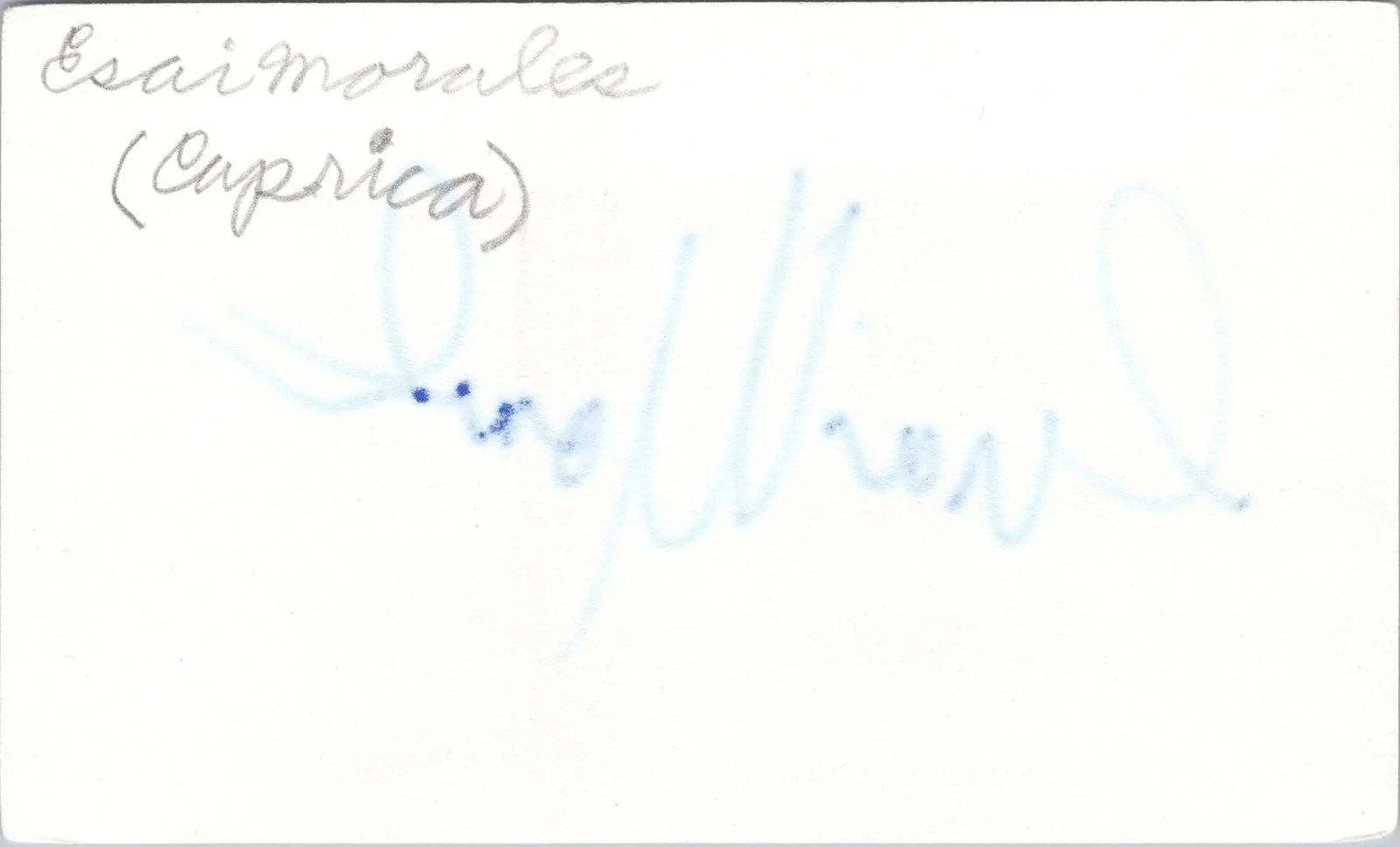 Esai Morales — Esai Morales Signed 3x5 Index Card Caprica Autographed, изображение 2