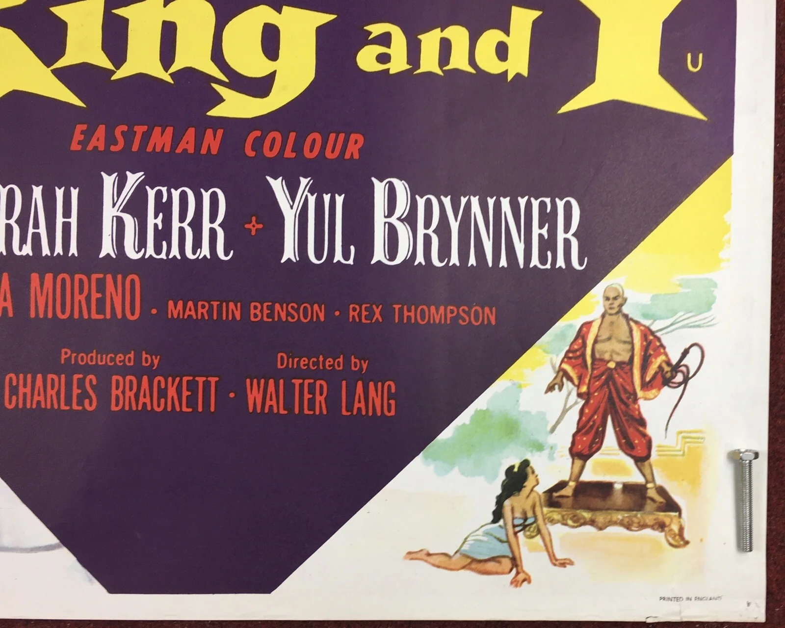Original Quad Film Poster 'The King and I' Yul Brynner, Rogers Hammerstein 1956, изображение 4