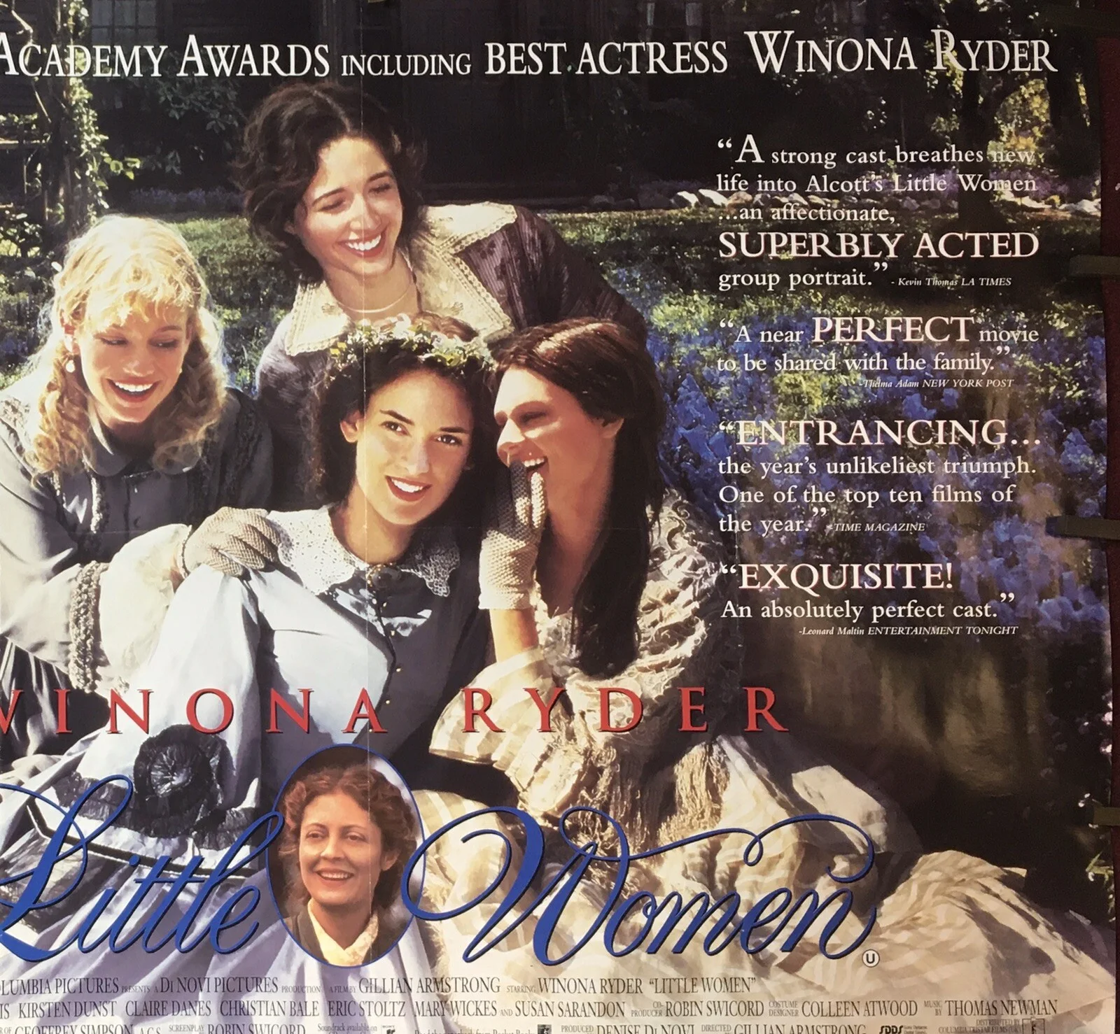 'LITTLE WOMEN' Cinema Quad Film Poster - Winona Ryder, Susan Sarandon, 1995, изображение 2