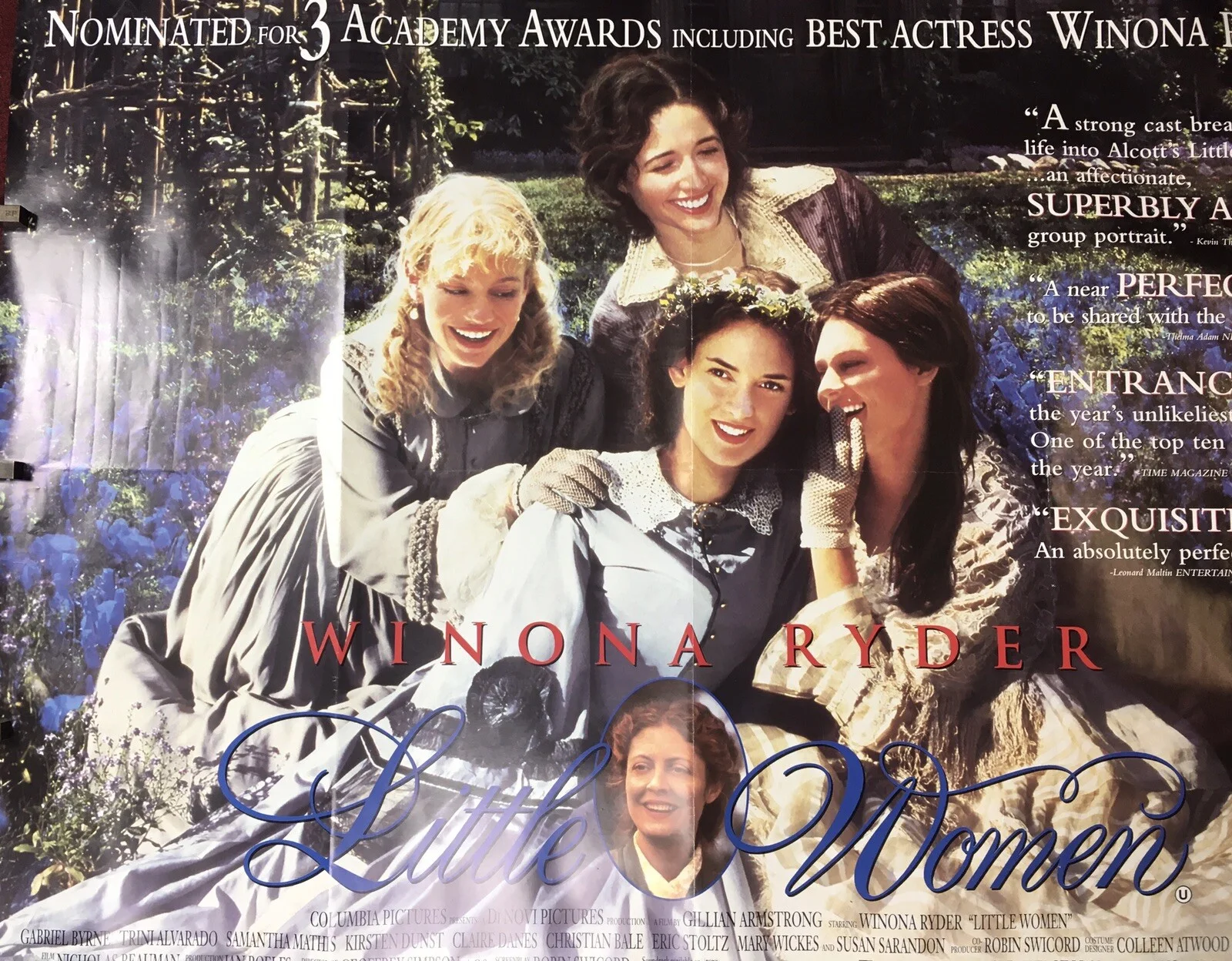'LITTLE WOMEN' Cinema Quad Film Poster - Winona Ryder, Susan Sarandon, 1995, изображение 4