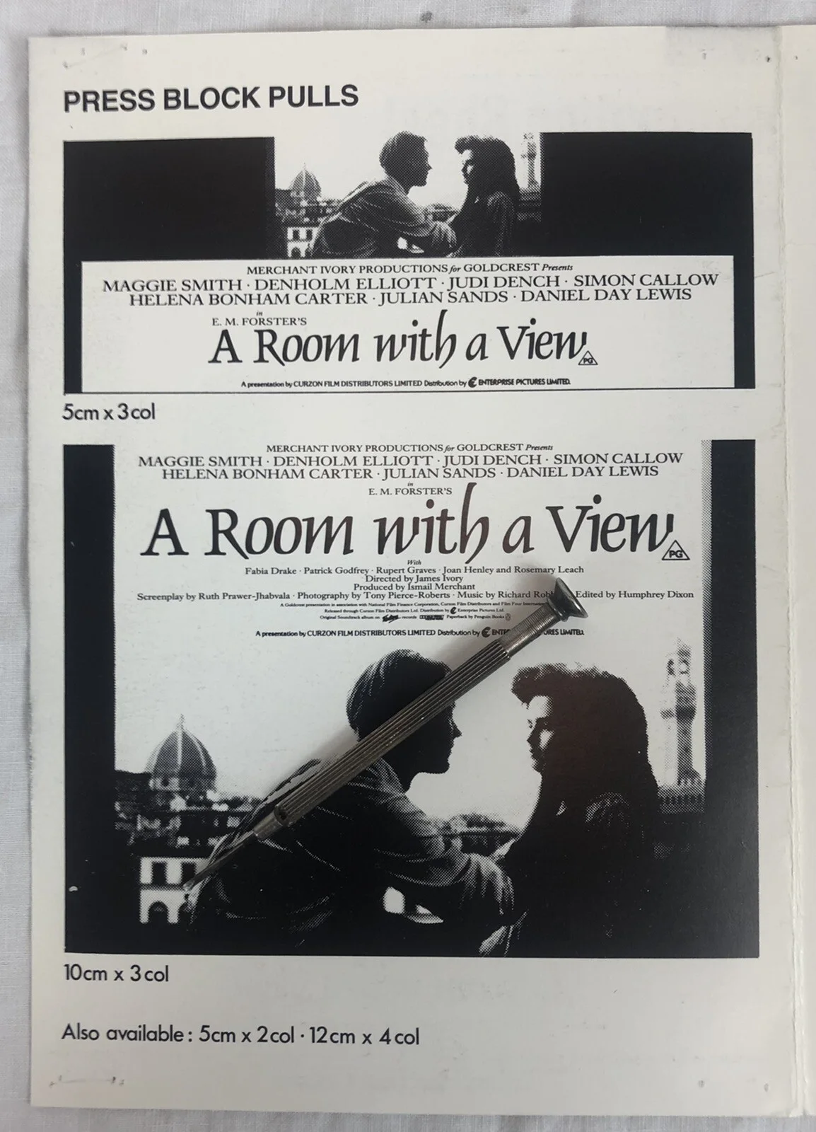 A Room With A View, - Film Press Book, 1985, Maggie Smith, Judi Dench, Vintage, изображение 2