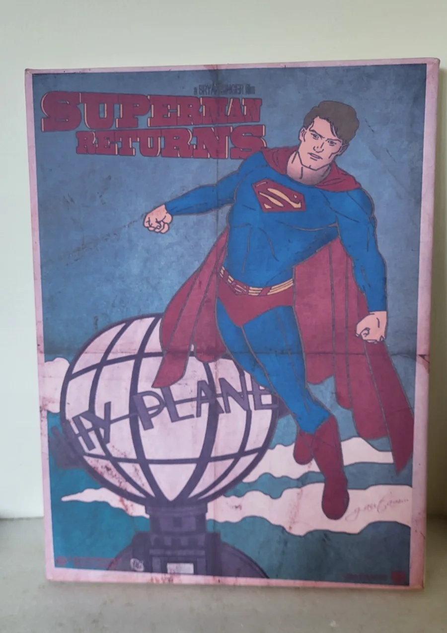 DC Comic SuperMan Returns Canvas Print Artwork Wall Hanging Print, image 2