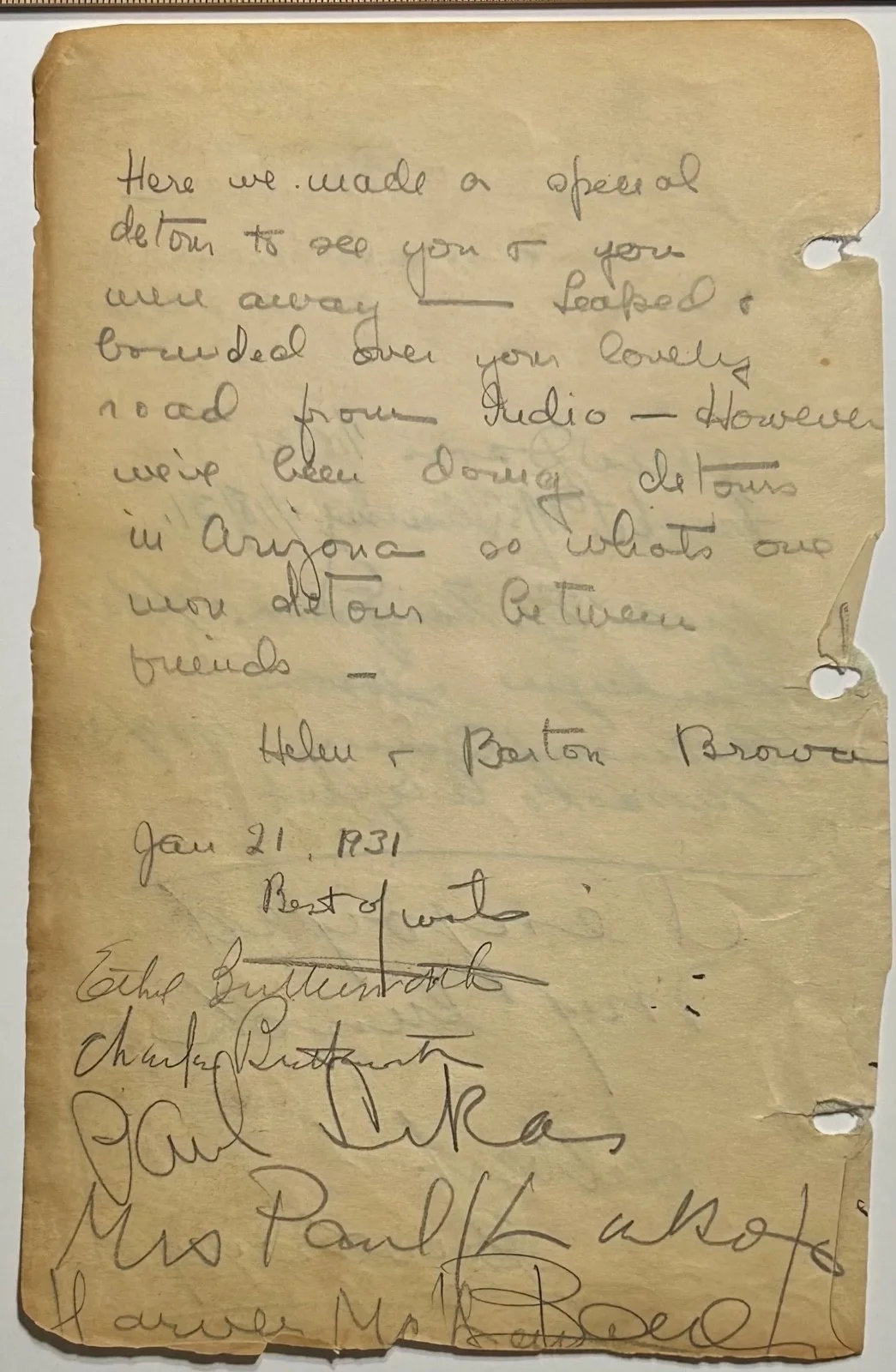 PAUL LUKAS CHARLES BUTTERWORTH—SIGNED w: COA—1 Oscar•James Whale•Astaire•Disney, изображение 4