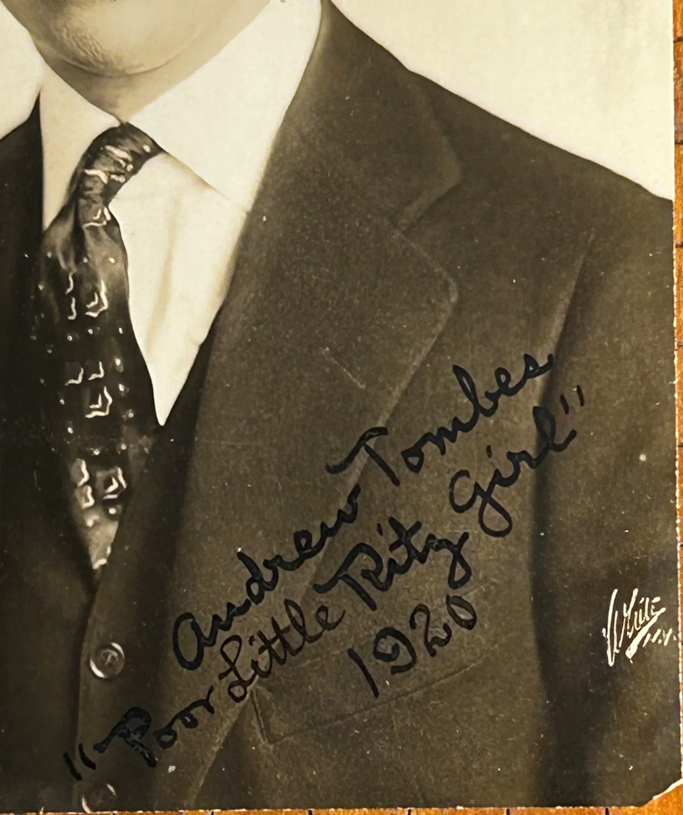 ANDREW TOMBES—SIGNED PHOTO—BROADWAY+ZIEGFELD+FILM Comedy Star, изображение 2
