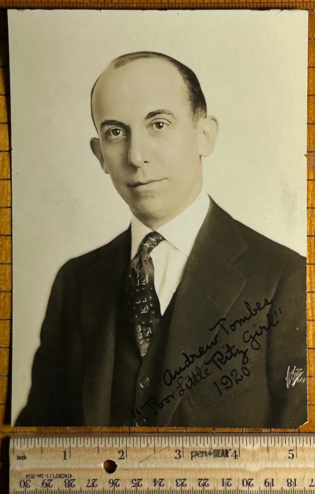 ANDREW TOMBES—SIGNED PHOTO—BROADWAY+ZIEGFELD+FILM Comedy Star, изображение 3
