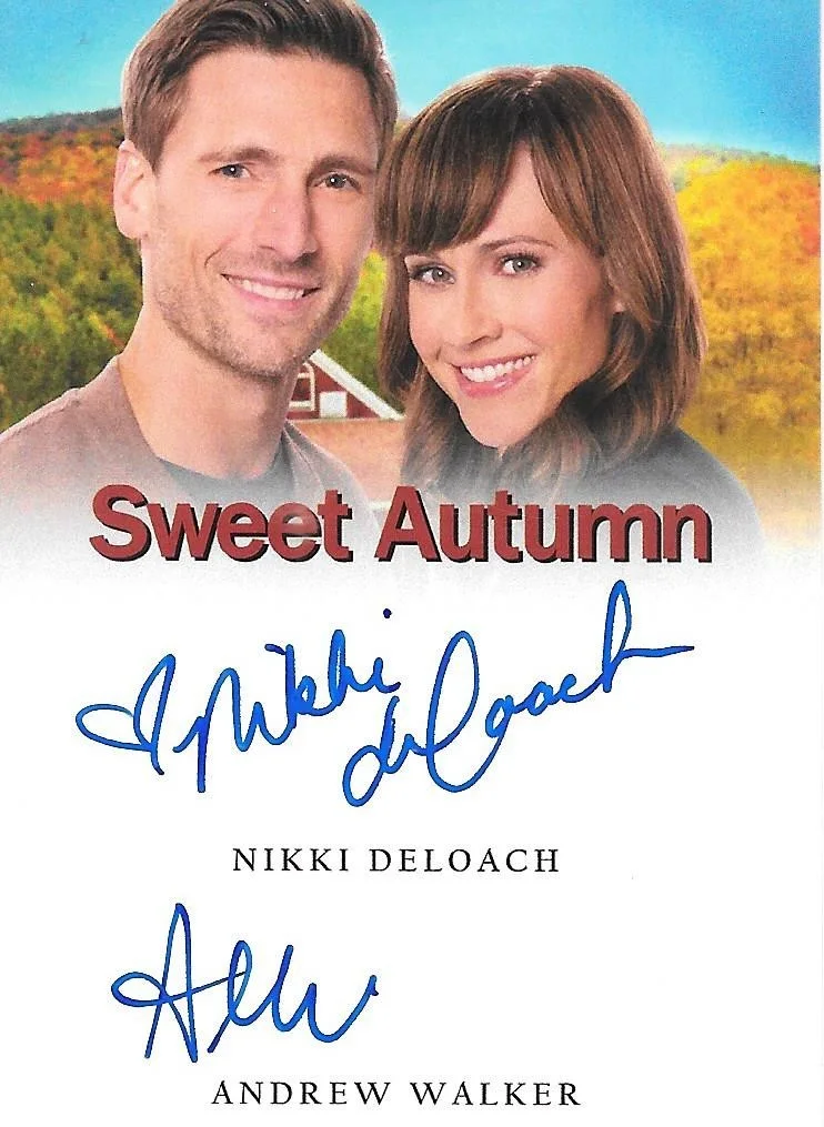 Nikki DeLoach & Andrew Walker — Nikki DeLoach & Andrew Walker Sweet Autumn Signed Dual Custom Card