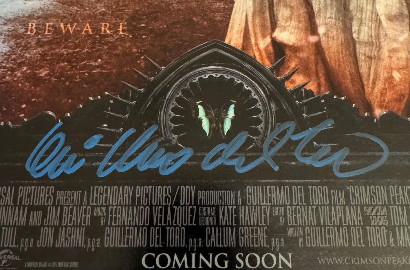 GUILLERMO DEL TORO Autographed 11x17 Photo SIGNED JSA COA Crimson Peak, изображение 2